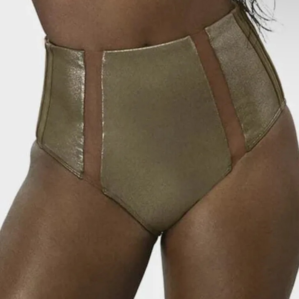 Adidas x Ivy Park Bathing/Swimsuit/Bikini Bottom M-NEW-Medium Dark Khaki